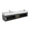 Castello Usa Amazon 84-inch Black Vanity Set with White Top and Chrome Handles CB-MC-84BLK-CHR-2056-WH - alternate 5